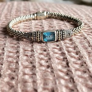 Lagos Caviar - Blue Topaz Bracelet 6mm - 8inch